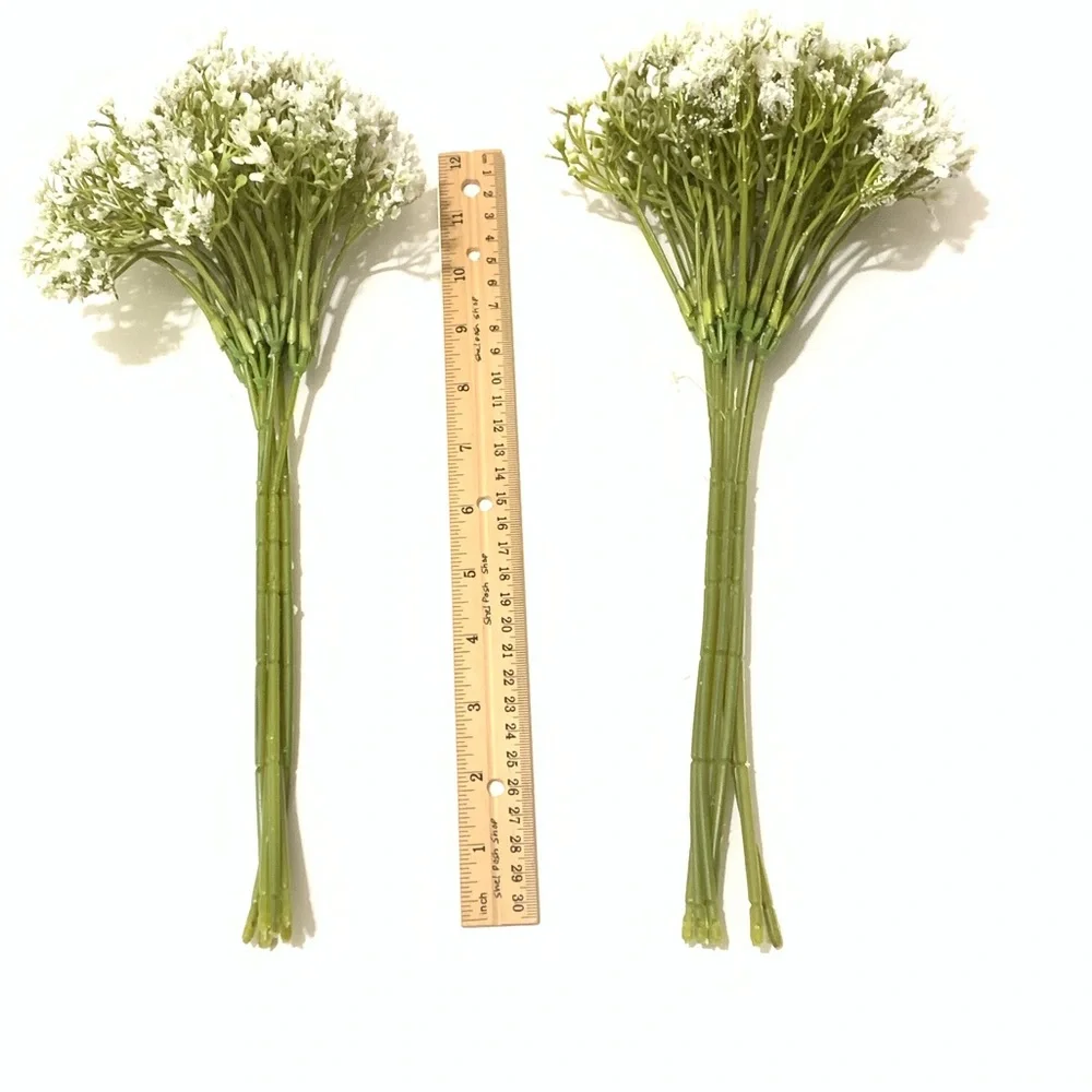 Set of 2 Artificial White Floral Stems